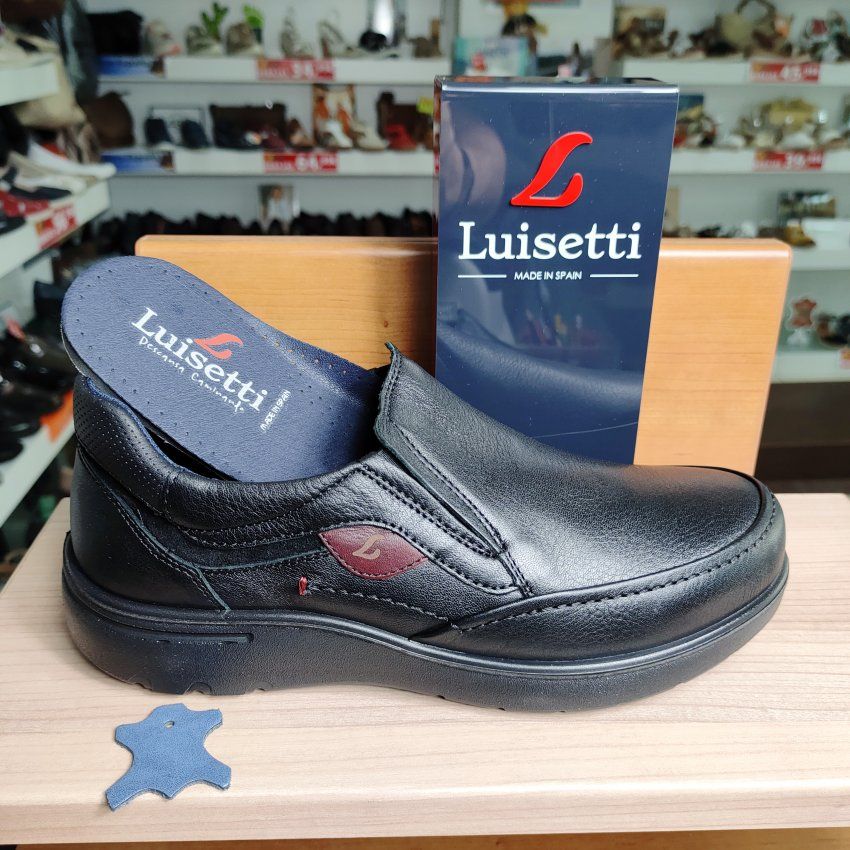 Luisetti 310110– Zapato mocasín confort de piel color negro | VickyZapatos