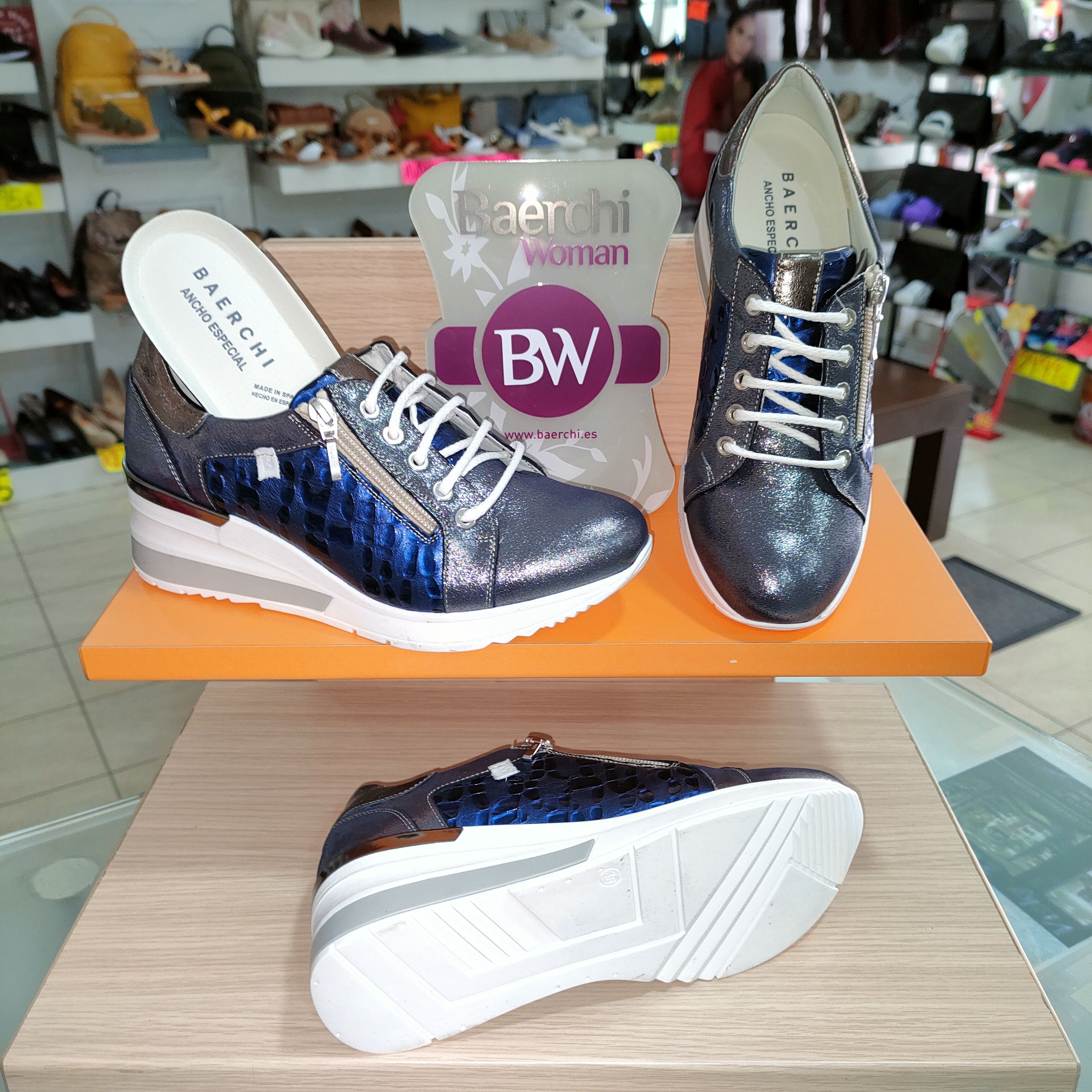 BAERCHI WOMAN 39001|CALZADOS VICKY TODO PIEL HECHO EN ESPAÑA ANCHO ESPECIAL  PLANTILLA EXTRAÍBLE TODO MODA