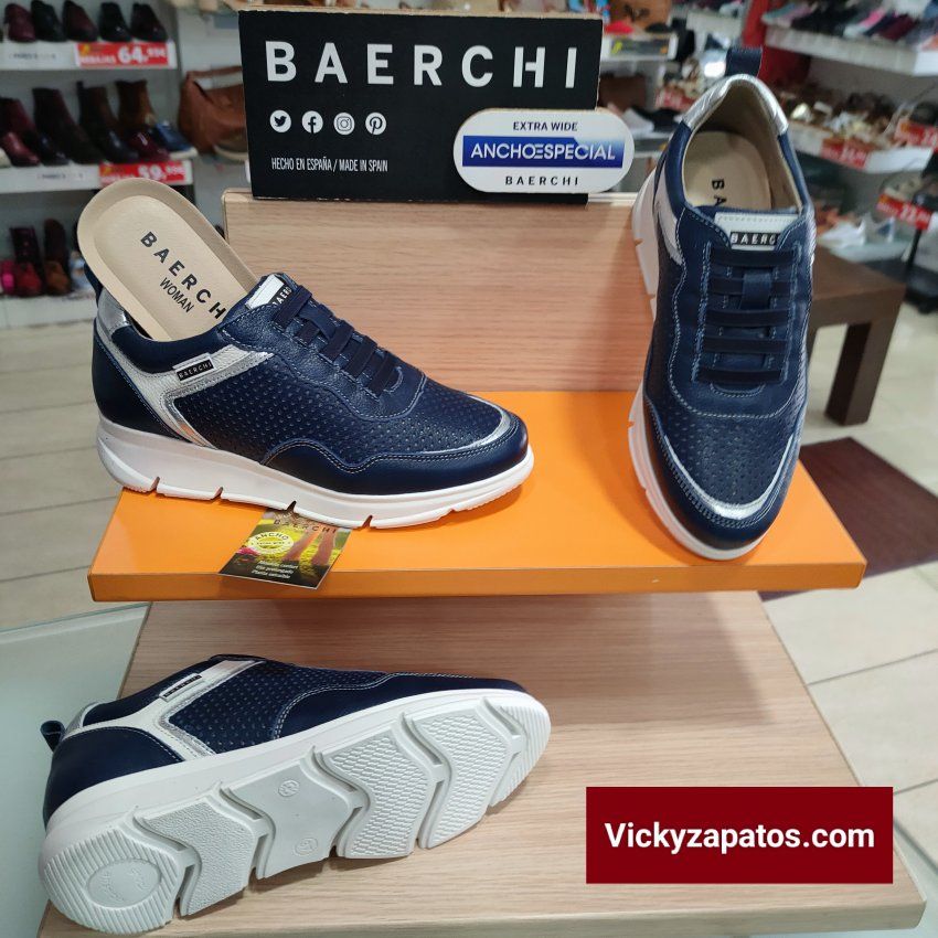 Deportivo de Cordón Elástico En Piel BAERCHI WOMAN 38600 AMARAL Hecho en España Primavera Verano 24