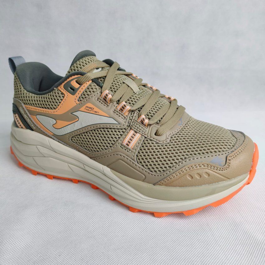 Joma Shock Lady 2612 – Zapatillas trail mujer beige y naranja