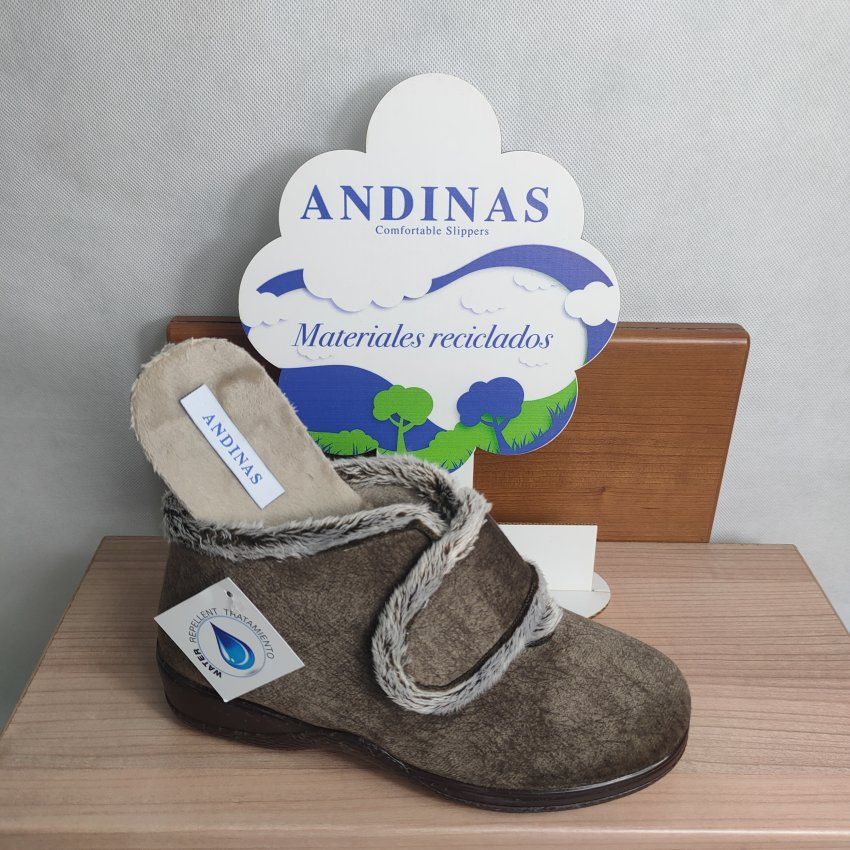 Zapatilla Mujer ANDINAS 9852 26 GARDA Marrón Combi Water Repellent