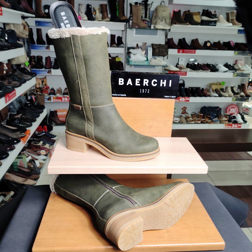 Bota Casual en Piel Nobuk BAERCHI 60302 ZEBRA en Marrón y Kakí | VICKYZAPATOS