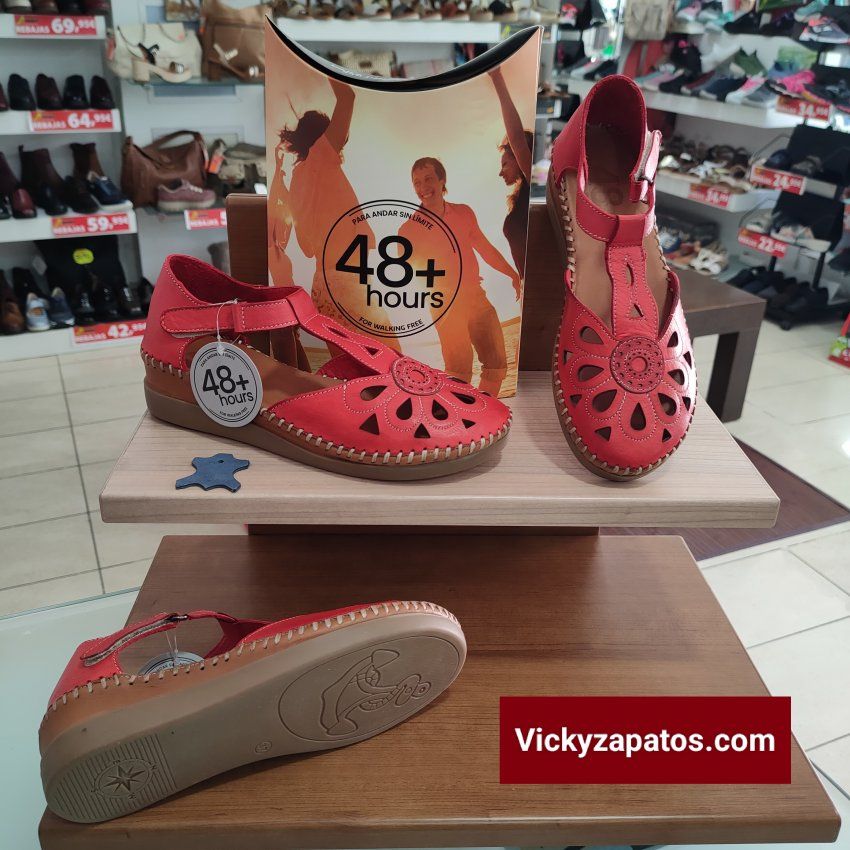 Sandalia de Piel Plana Puntera y Talón Cerrado 48+Hours 314105 Hechas en España