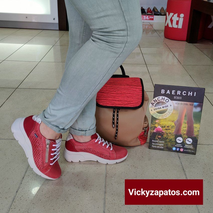 Deportivo de Cordón Casual En Piel BAERCHI WOMAN 61200 Hecho en España Primavera Verano 22 Madrid