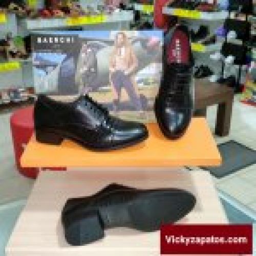 Zapato de Cordón con Tacón Bajo de Vestir en Piel BAERCHI WOMAN 52800 Hecho en España Madrid