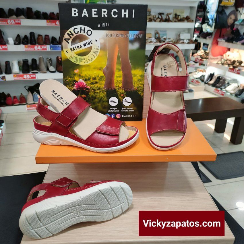 Sandalia de Piel con Plantilla Extraíble Anchas Especiales BAERCHI 39700 San Fernando de Henares