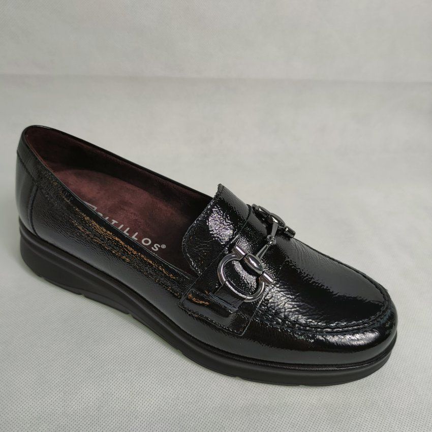 Mocasín Confort Mujer PITILLOS 11502 Charol – Cuña Baja y Plantilla Extraíble