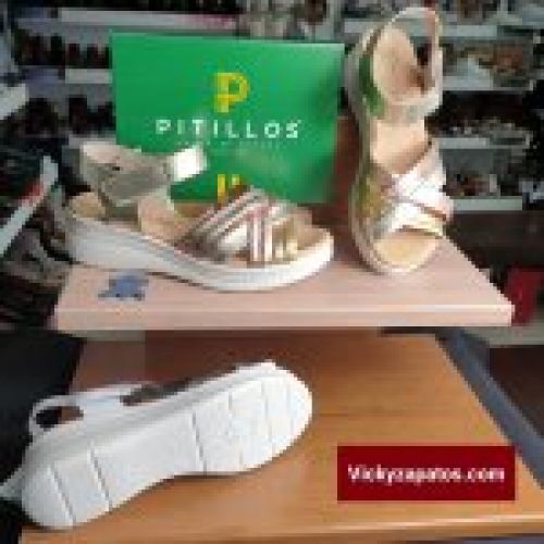 Sandalia de Piel con Tiras Tubulares PITILLOS 10610 HECHAS EN ESPAÑA
