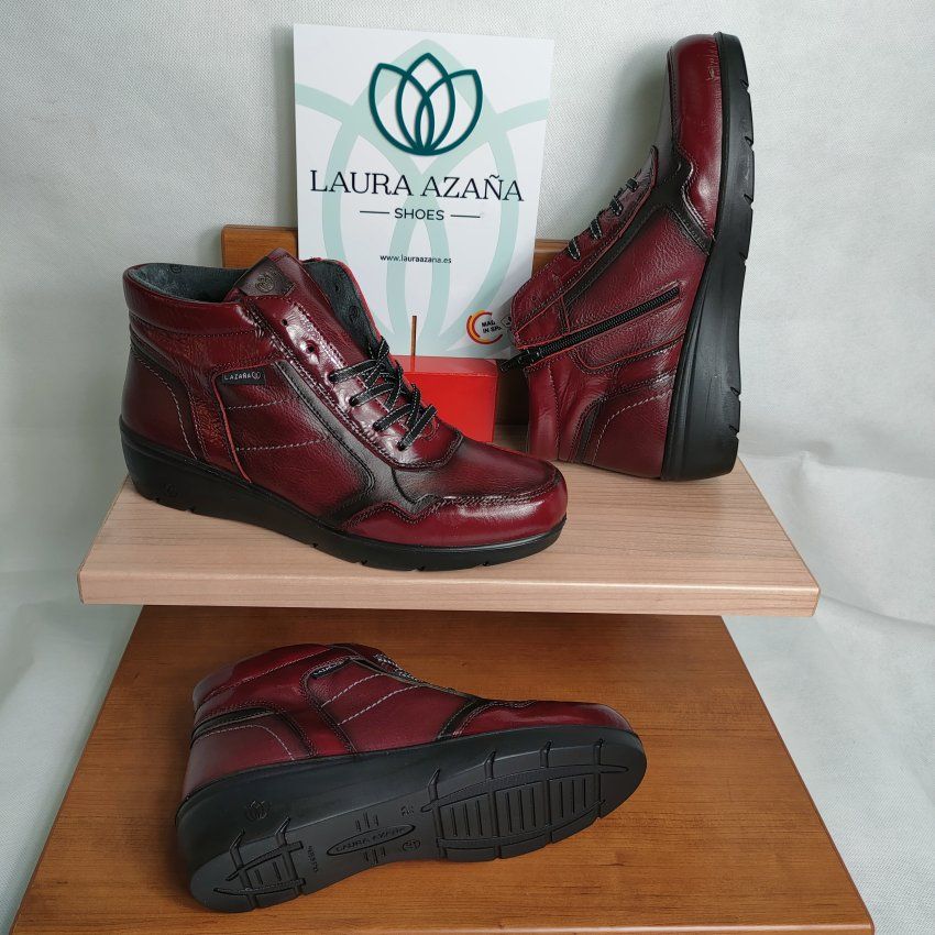 Botín Casual Mujer LAURA AZAÑA 26858 Piel Napa y Metal – Memory Foam