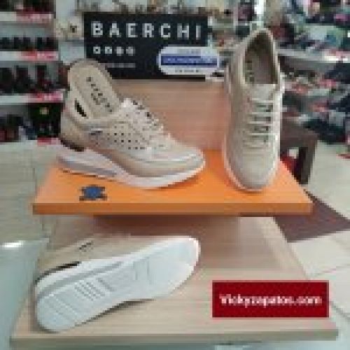 Deportivo de Cordón Casual En Piel BAERCHI WOMAN 39011 SIRI Hecho en España Primavera Verano 24