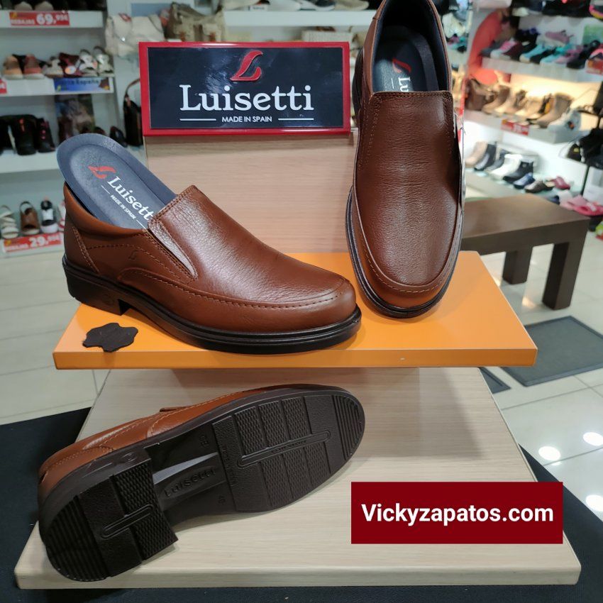 Zapato Mocasín Confort LUISETTÍ 34308 Todo Piel con Plantilla Extraíble Hecho en España Coslada
