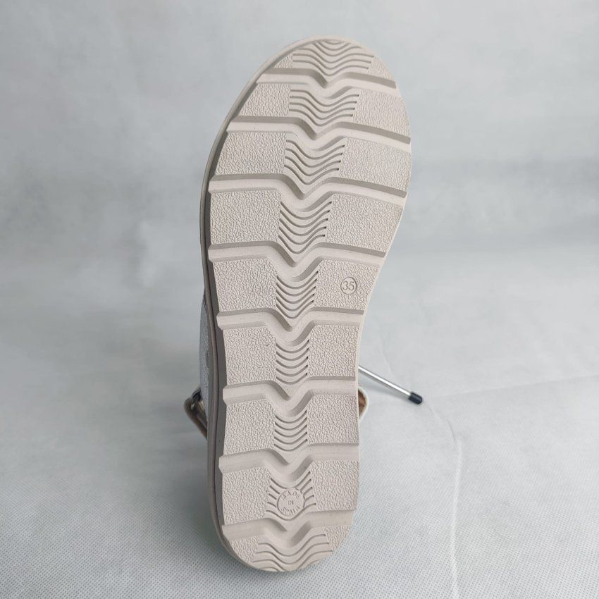 Sandalia de Piel Metalizada BAERCHI WOMAN 38901 con Planta de Gel Hecha en España