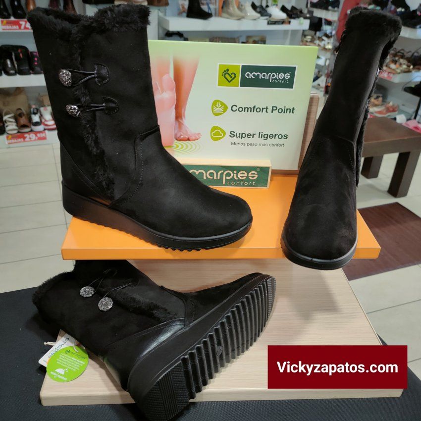 Botín de Cuña Water Repellent con Cremallera AMARPIES 22417 Nueva Temporada Otoño Invierno 23 Madrid
