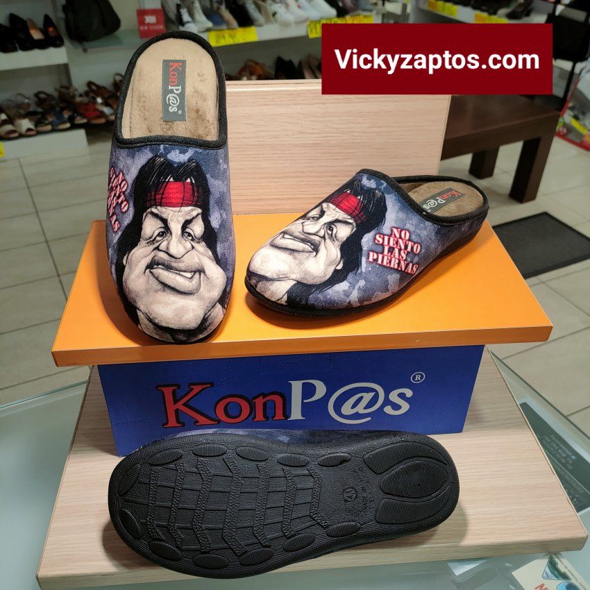 Zapatilla De Hombre con Serigrafía de RAMBO  KOMPAS 526 Hechas en España Coslada