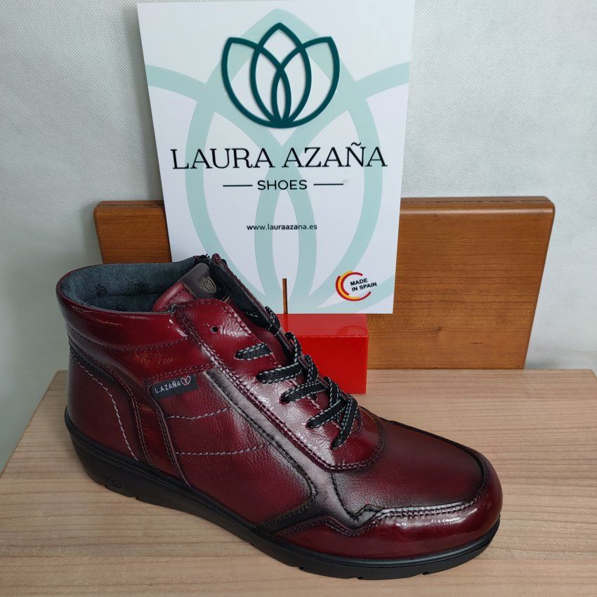 Botín Casual Mujer LAURA AZAÑA 26858 Piel Napa y Metal – Memory Foam