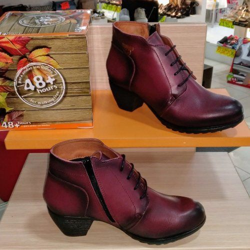 Botín ce Tacón con Cordones y Cremallera Nueva Colección Otoño Invierno 2020 48 HORAS