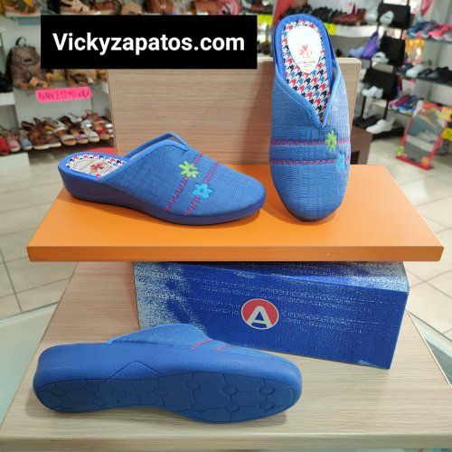 Zapatilla de Cuña Textil Para Casa ALCALDE 5801 HECHAS EN ESPAÑA OFERTA