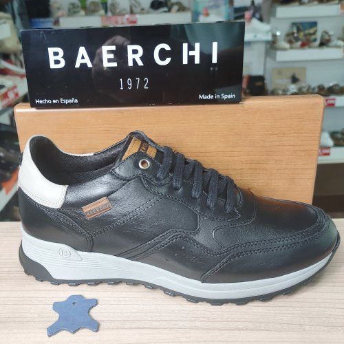 Zapato Deportivo Casual de Piel en Cuero y Negro BAERCHI 1309 PUMA | VICKYZAPATOS