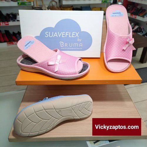 Zapatilla Confort Abierta con Lazo Plantilla Extraíble SUAVEFLEX BY BRUMA HECHAS EN ESPAÑA