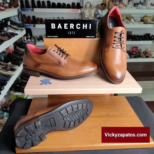 Zapato Oxford en Piel BAERCHI 4550 ZED HECHOS EN ESPAÑA Calidad y Confort Otoño Invierno