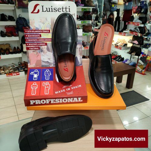 Zapato Mocasín Confort Profesional LUISETTÍ 33650 Todo Piel con Plantilla Extraíble Hecho en España Coslada