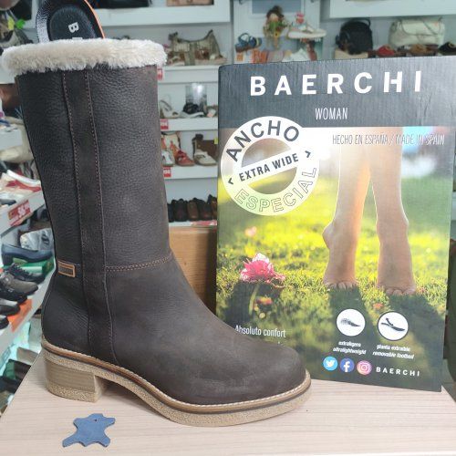Bota Casual en Piel Nobuk BAERCHI 60302 ZEBRA en Marrón y Kakí | VICKYZAPATOS