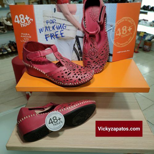 Sandalia de Piel Plana Puntera y Talón Cerrado 48+Hours 214011 Hechas en España Coslada