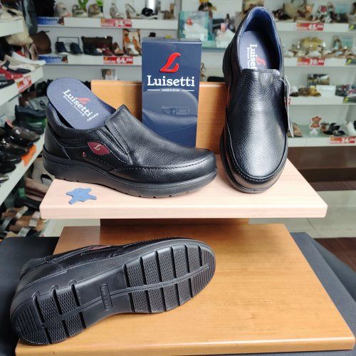 Luisetti 310110– Zapato mocasín confort de piel color negro | VickyZapatos